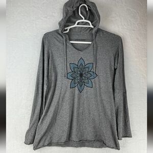 Life Is Good Crusher Gray Mandala Pullover Tshirt Hoodie Bohemian